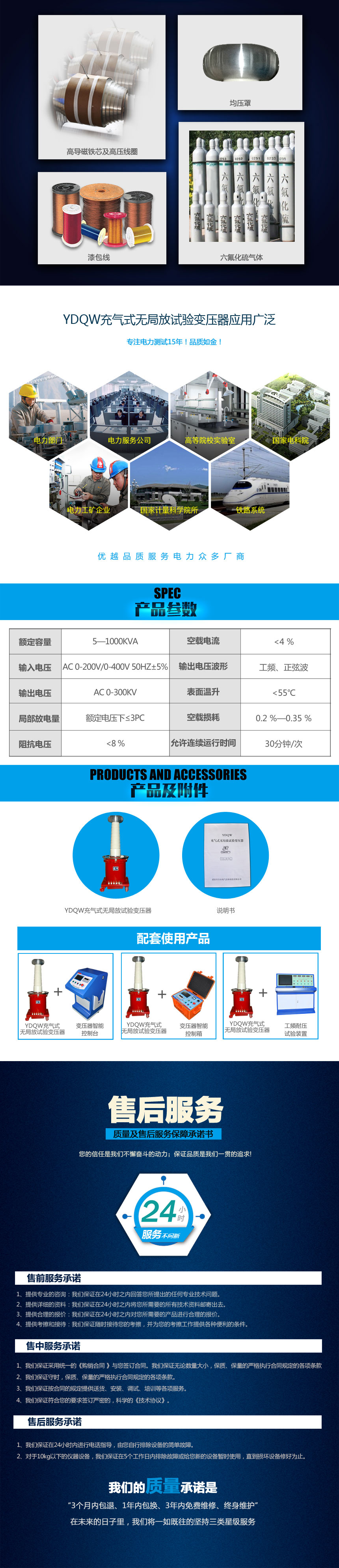 YDQW充氣式無(wú)局放試驗變壓器