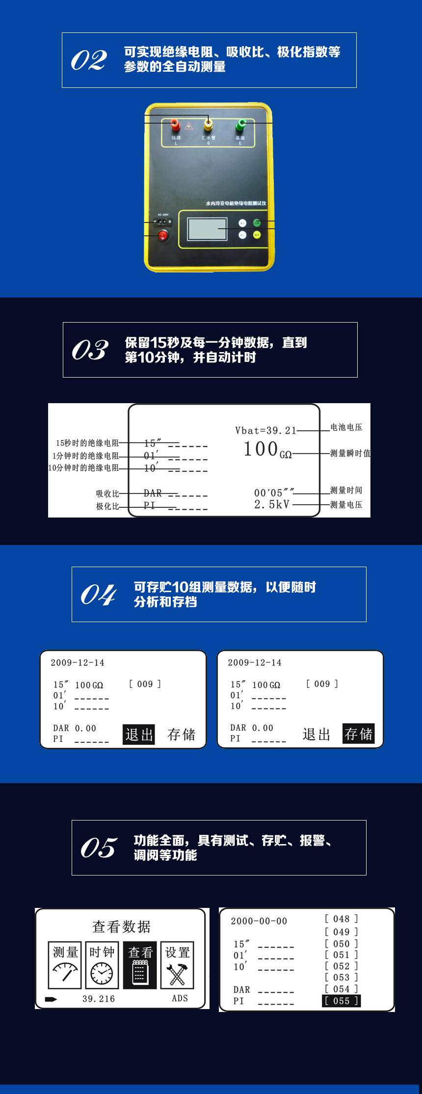 水內冷發(fā)電機絕緣電阻測試儀