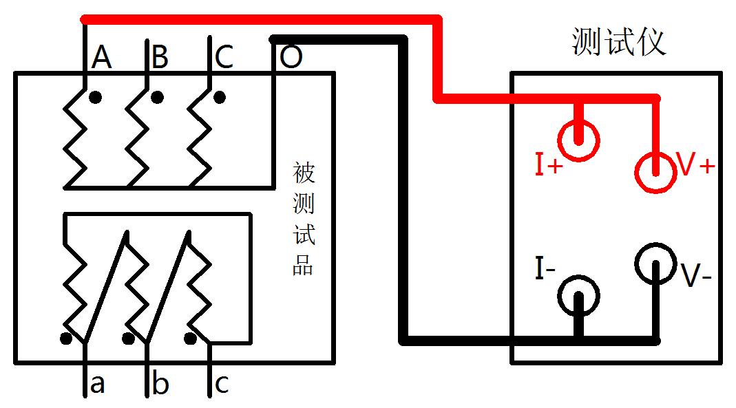 直流電阻測試儀 接線(xiàn)圖